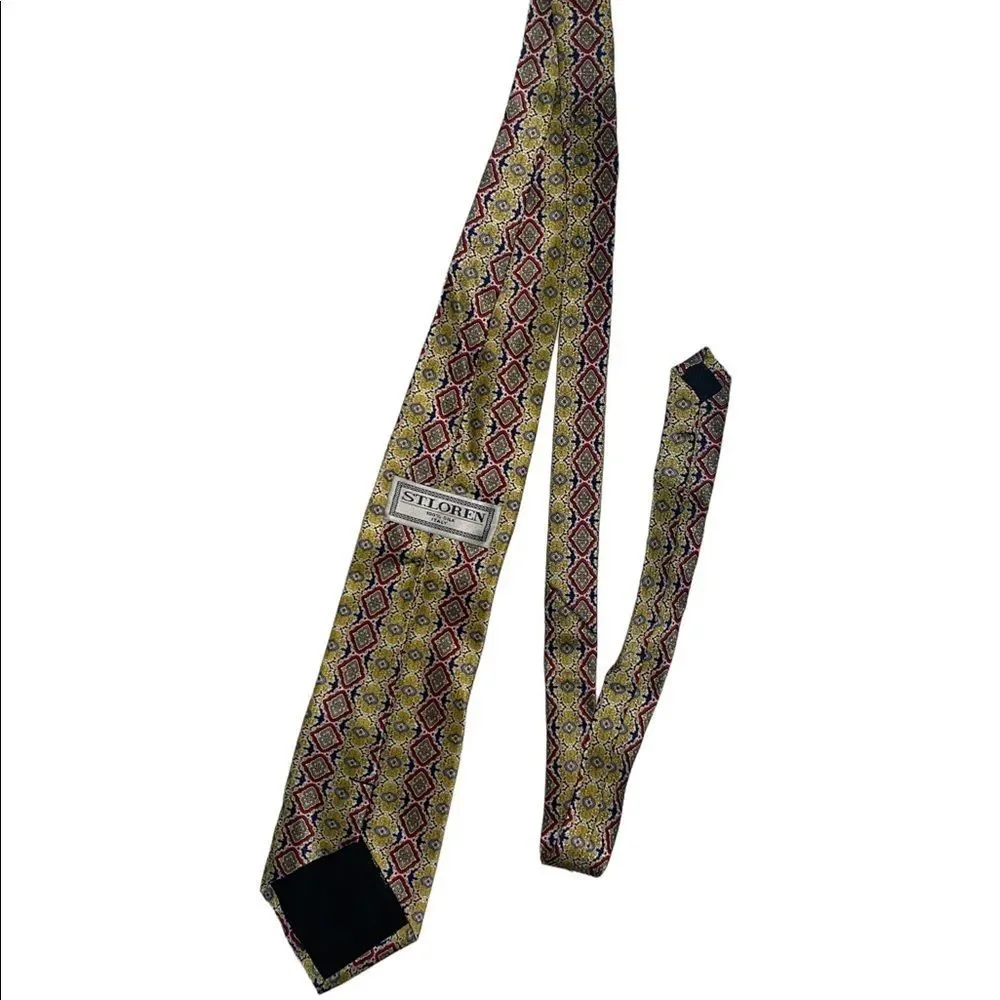 ST. LOREN Italy Silk Mens Tie